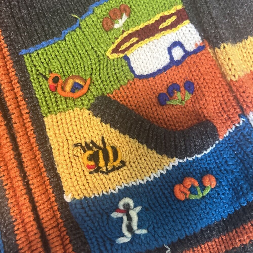 Peruvian Wool Handmade Children’s Sweater Boho Crunchy Granola Cottage - Picture 4 of 10